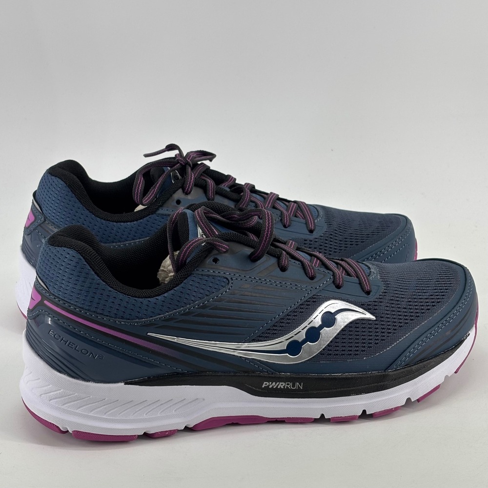 Saucony Echelon 8 Women Size 8.5 Alloy Sky Blue Purple Running Shoes S10576-25